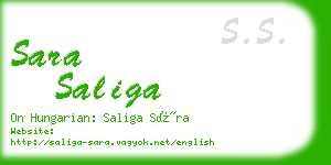 sara saliga business card